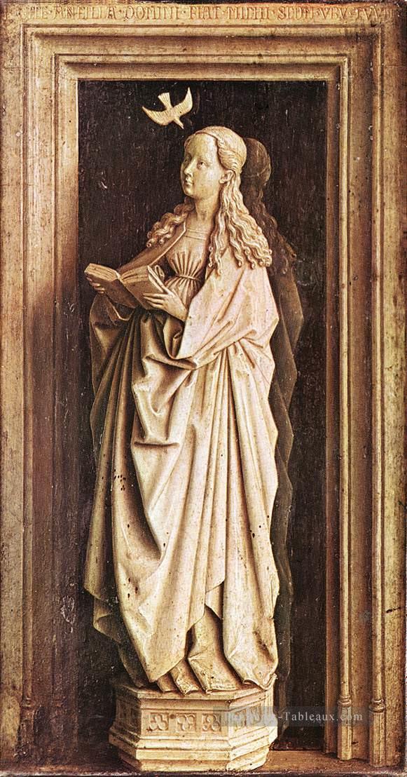 l’Annonciation 2 Renaissance Jan van Eyck Peintures à l'huile